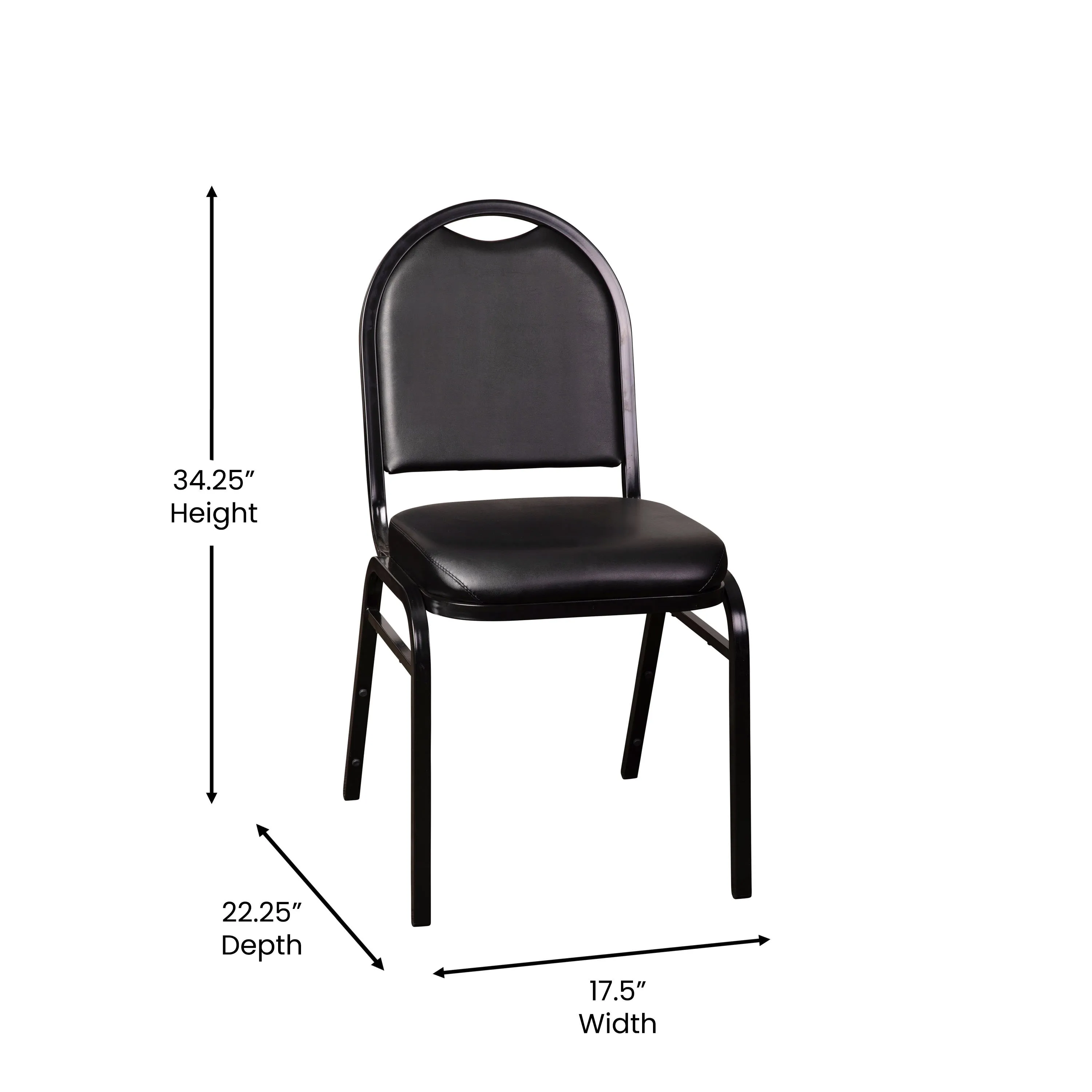 HERCULES Series Commercial Grade 500 LB. Capacity Dome Back Stacking Banquet Chair with Metal Frame