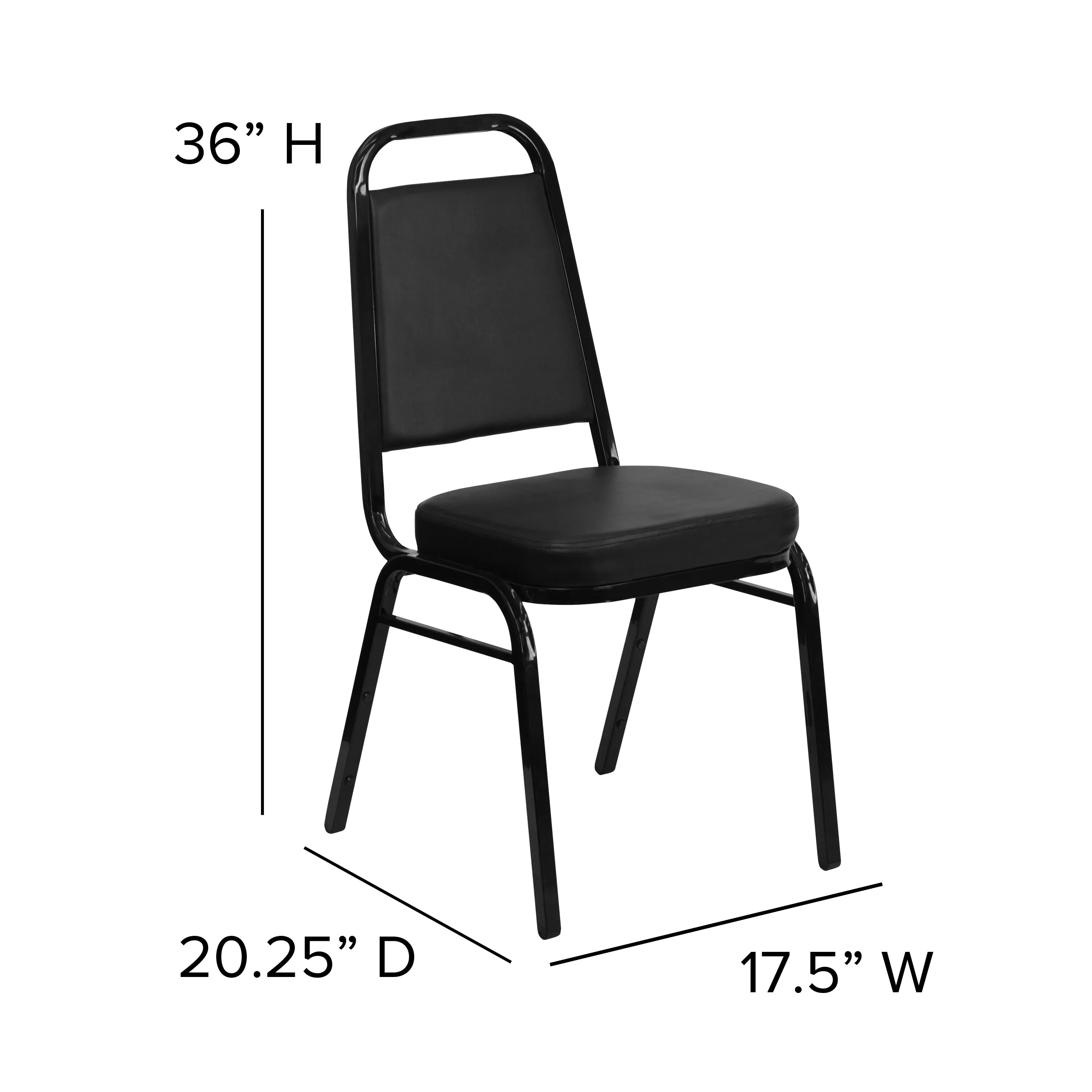 HERCULES Series Trapezoidal Back Stacking Banquet Chair with 2.5" Thick Seat