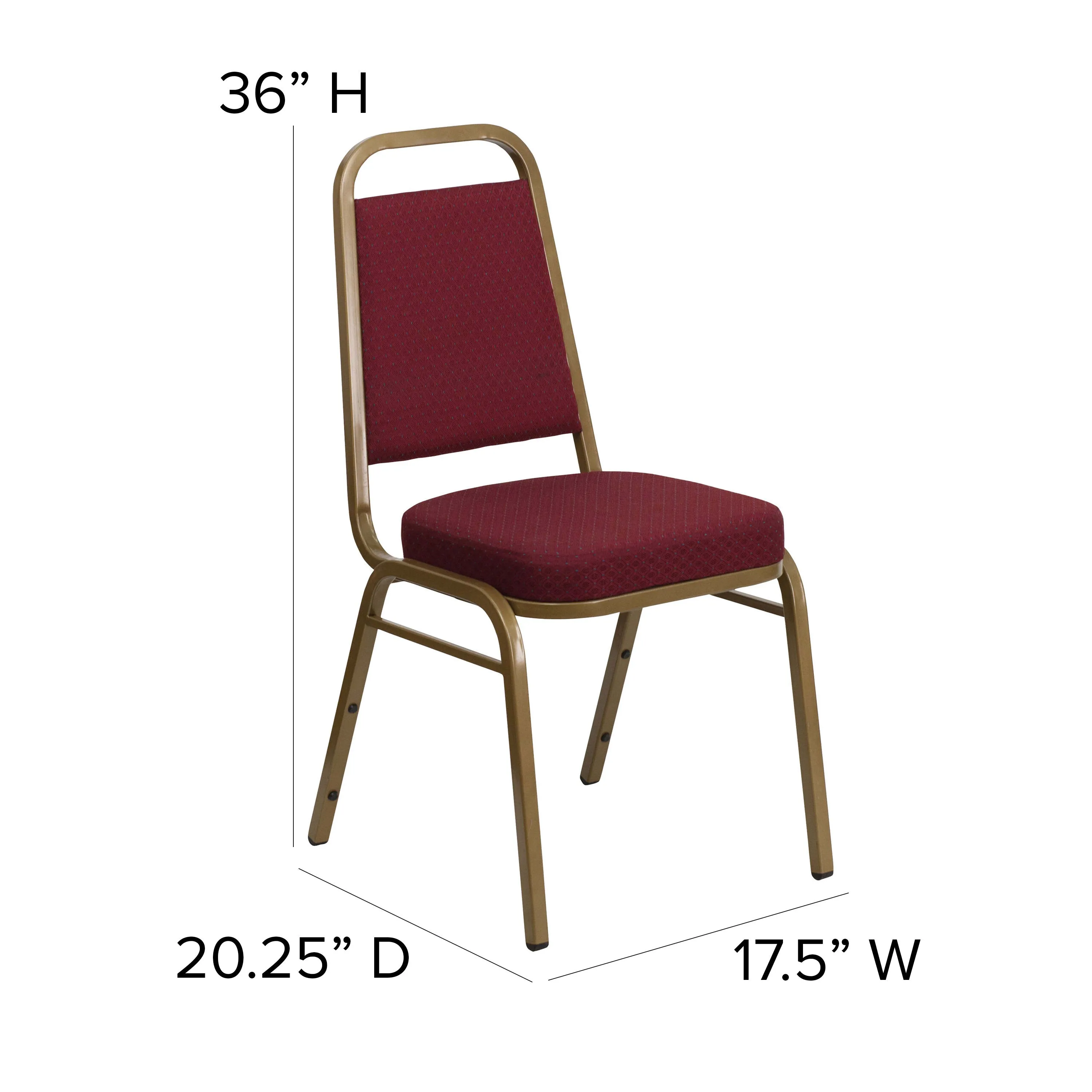 HERCULES Series Trapezoidal Back Stacking Banquet Chair with 2.5" Thick Seat