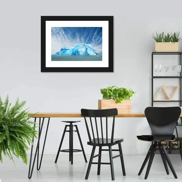 Iceberg Floating In The Water Canvas Wall Art