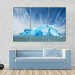 Iceberg Floating In The Water Canvas Wall Art