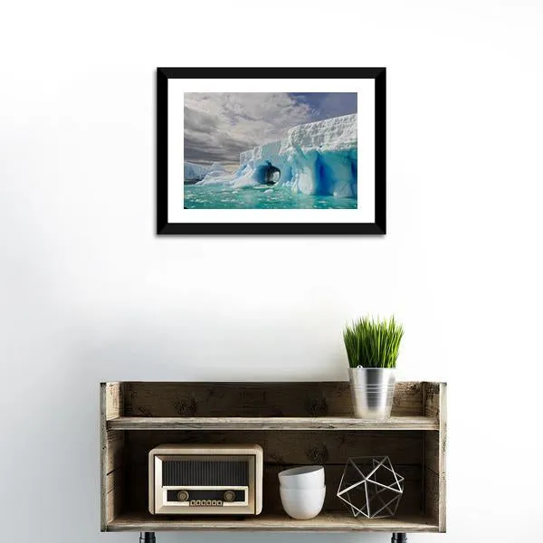 Icebergs In Antarctica Canvas Wall Art