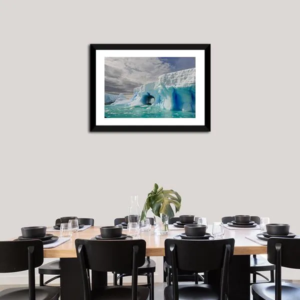 Icebergs In Antarctica Canvas Wall Art