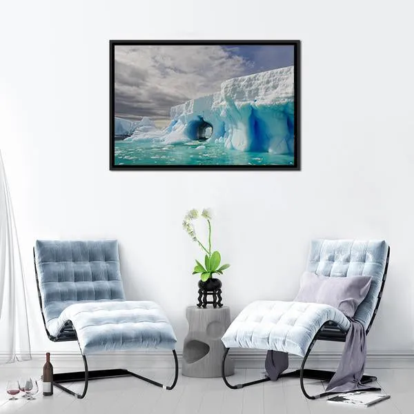 Icebergs In Antarctica Canvas Wall Art