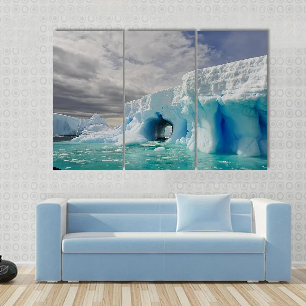 Icebergs In Antarctica Canvas Wall Art