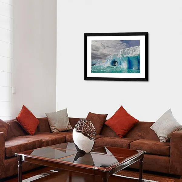 Icebergs In Antarctica Canvas Wall Art