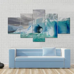 Icebergs In Antarctica Canvas Wall Art