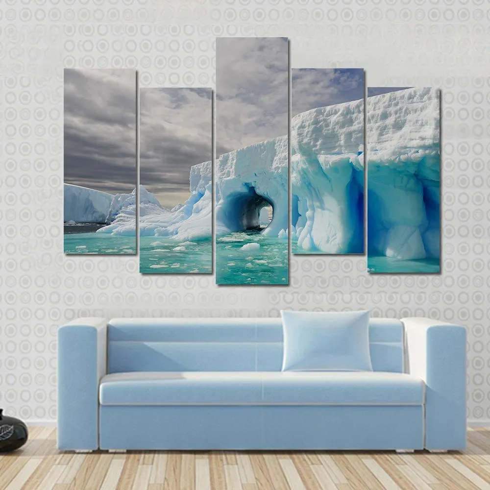 Icebergs In Antarctica Canvas Wall Art