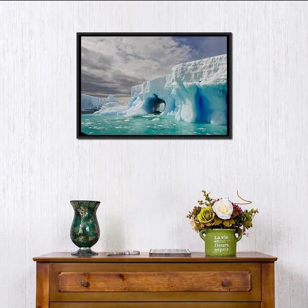 Icebergs In Antarctica Canvas Wall Art