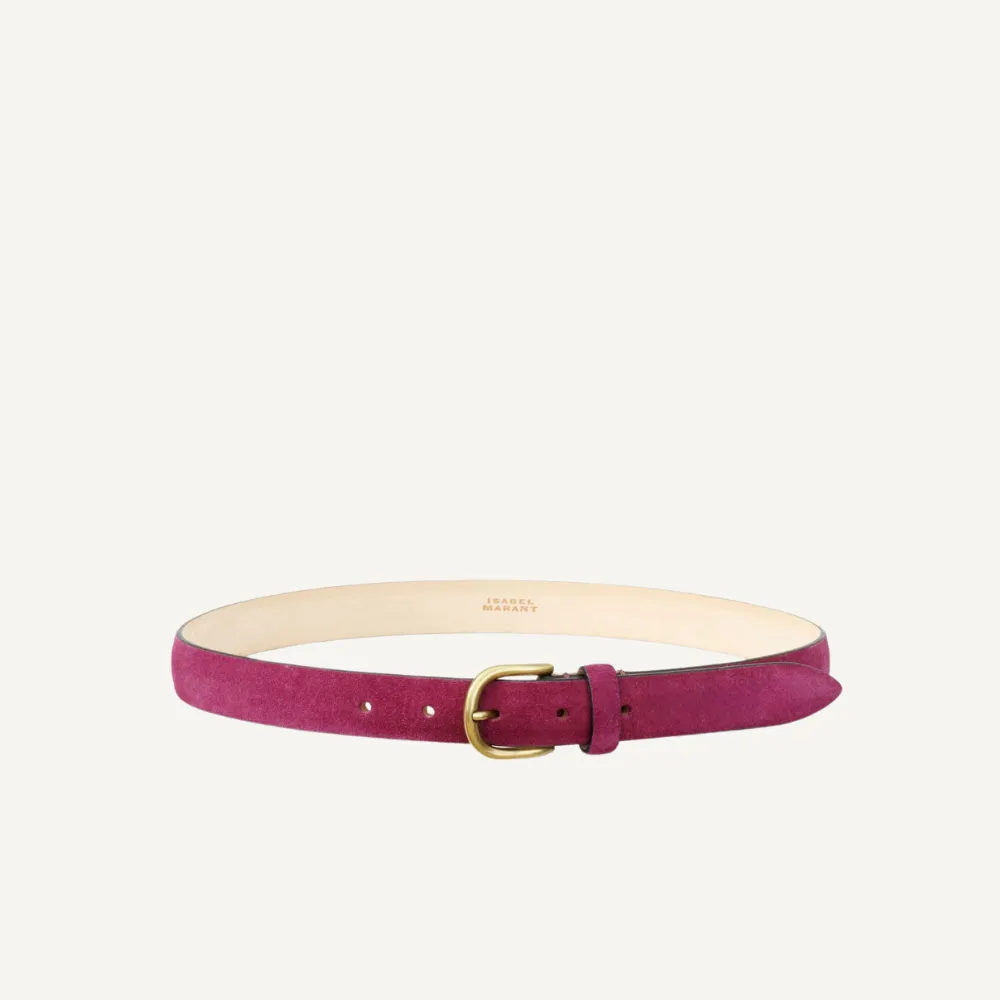 Isabel Marant Zap Leather Belt - Purple