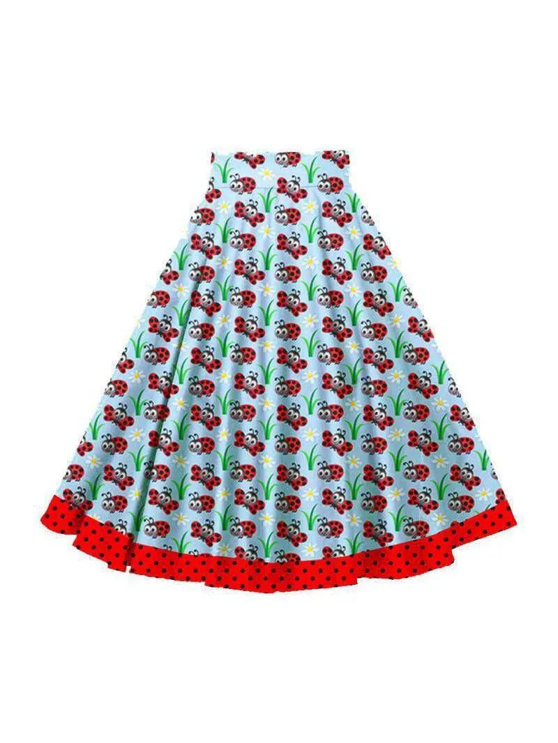 Ladybugs Full Circle Skirt