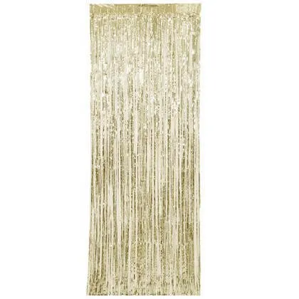 Metallic Gold Foil Fringe Door Curtain