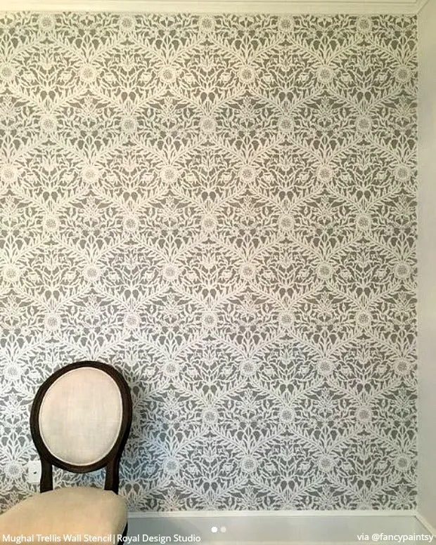 Mughal Trellis Moroccan Wall Stencil