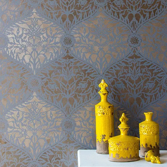 Mughal Trellis Moroccan Wall Stencil