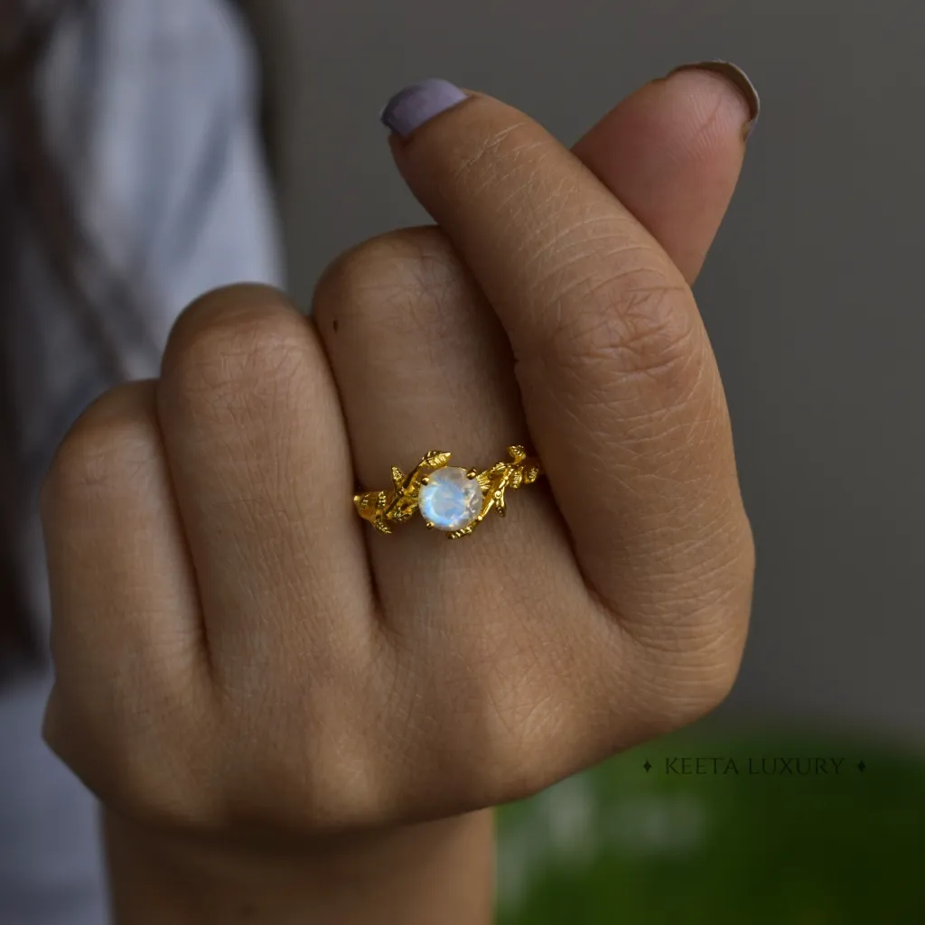 Nature's Embrace - Moonstone Ring