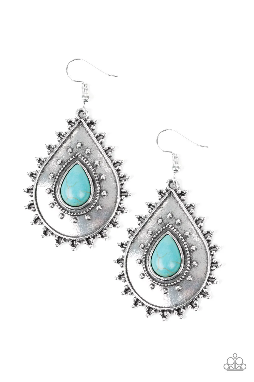 Paparazzi Desert Drama Earrings Blue