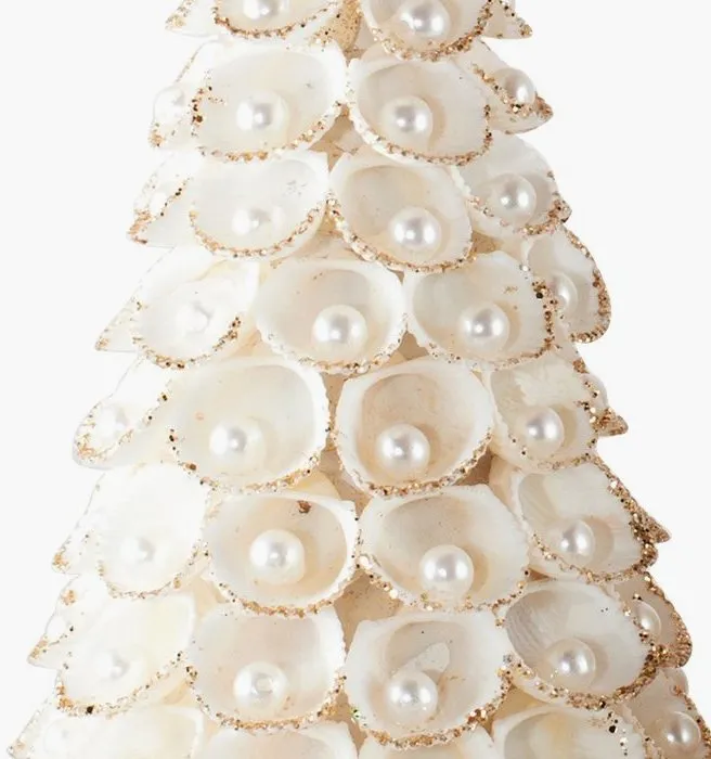 Pearl Gem Clamrose Shell Coastal Tabletop Trees