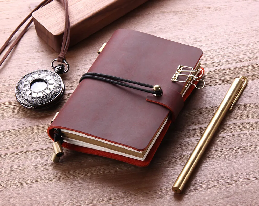 Robrasim Refillable Leather Notebooks, Handmade Traveler's Notebook, Custom  Journal