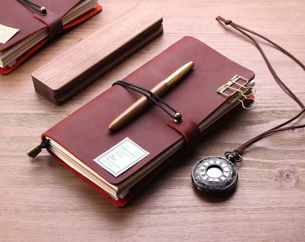 Robrasim Refillable Leather Notebooks, Handmade Traveler's Notebook, Custom  Journal