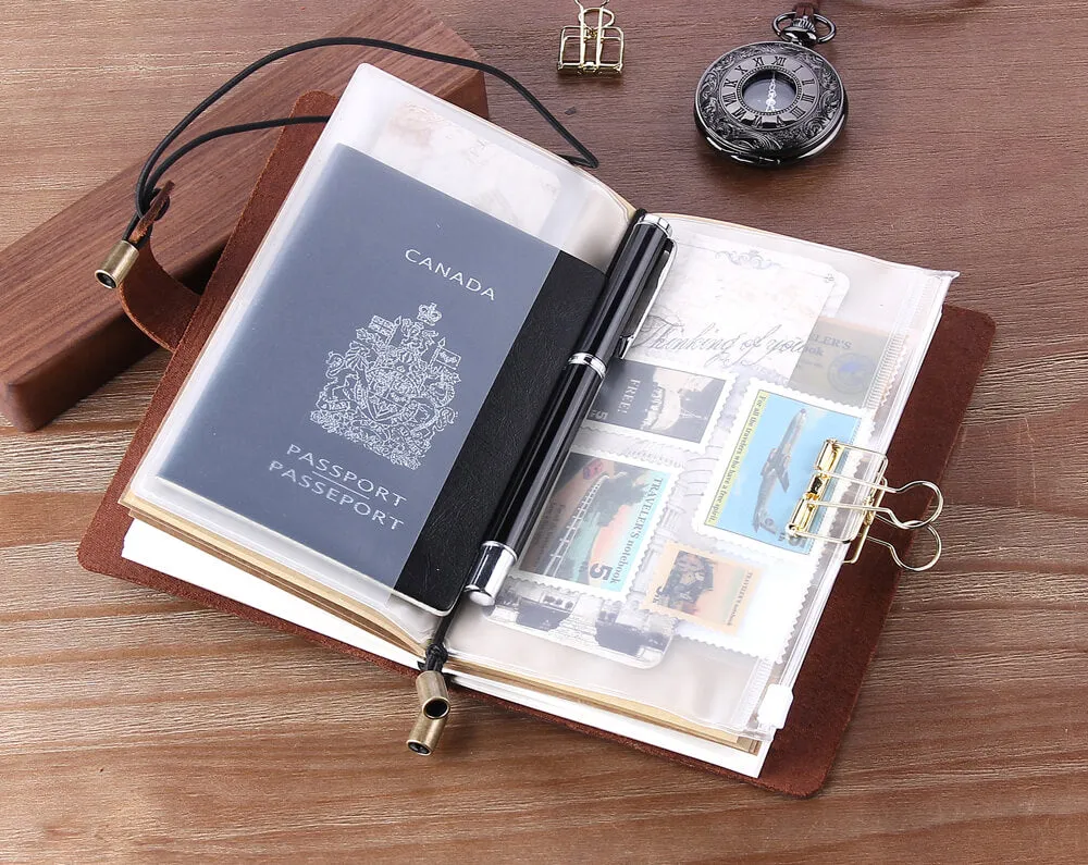 Robrasim Refillable Leather Notebooks, Handmade Traveler's Notebook, Custom  Journal