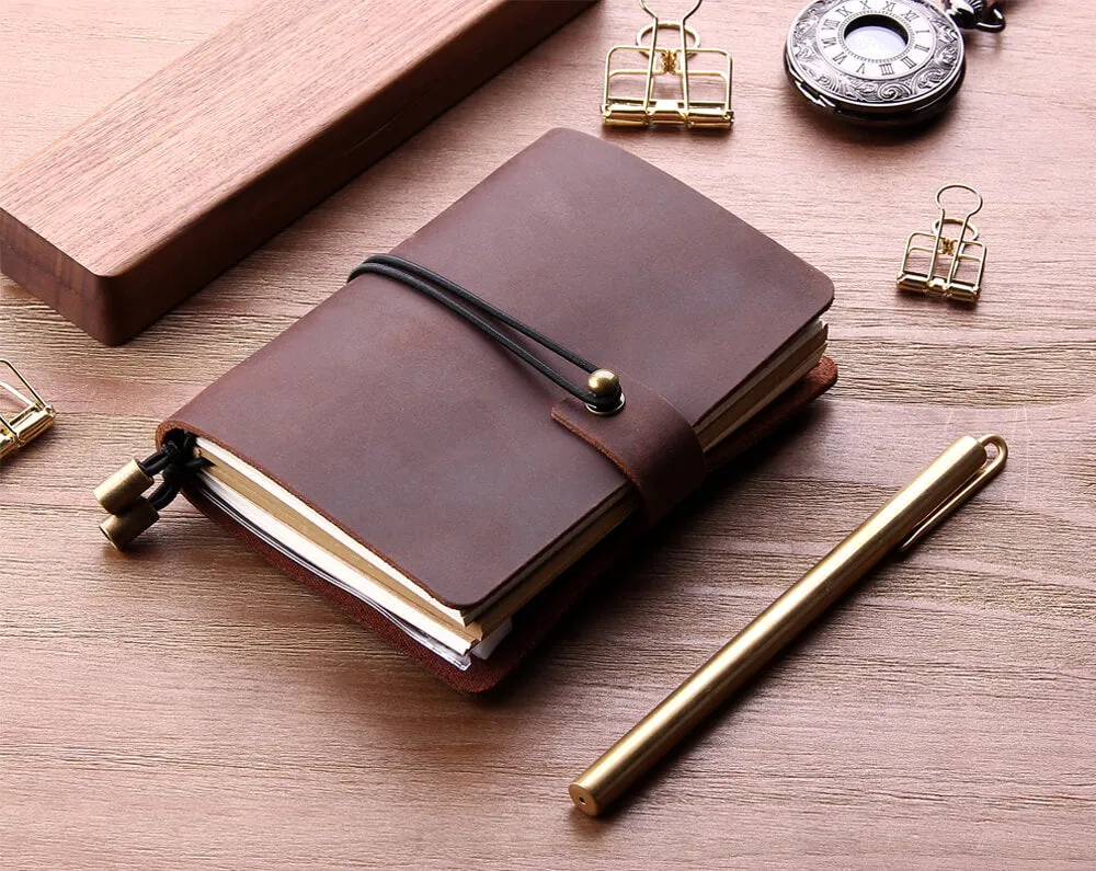 Robrasim Refillable Leather Notebooks, Handmade Traveler's Notebook, Custom  Journal