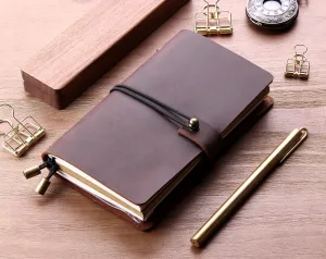 Robrasim Refillable Leather Notebooks, Handmade Traveler's Notebook, Custom  Journal