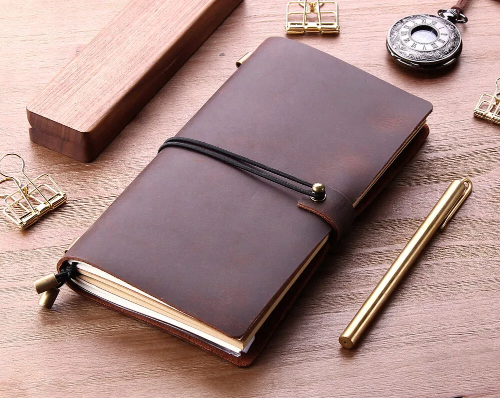 Robrasim Refillable Leather Notebooks, Handmade Traveler's Notebook, Custom  Journal