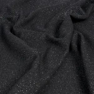 Sparkly Silver Black Wool 574