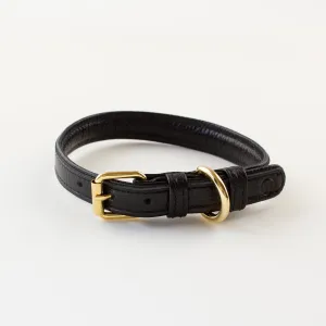 Willow Walks leather collar in black