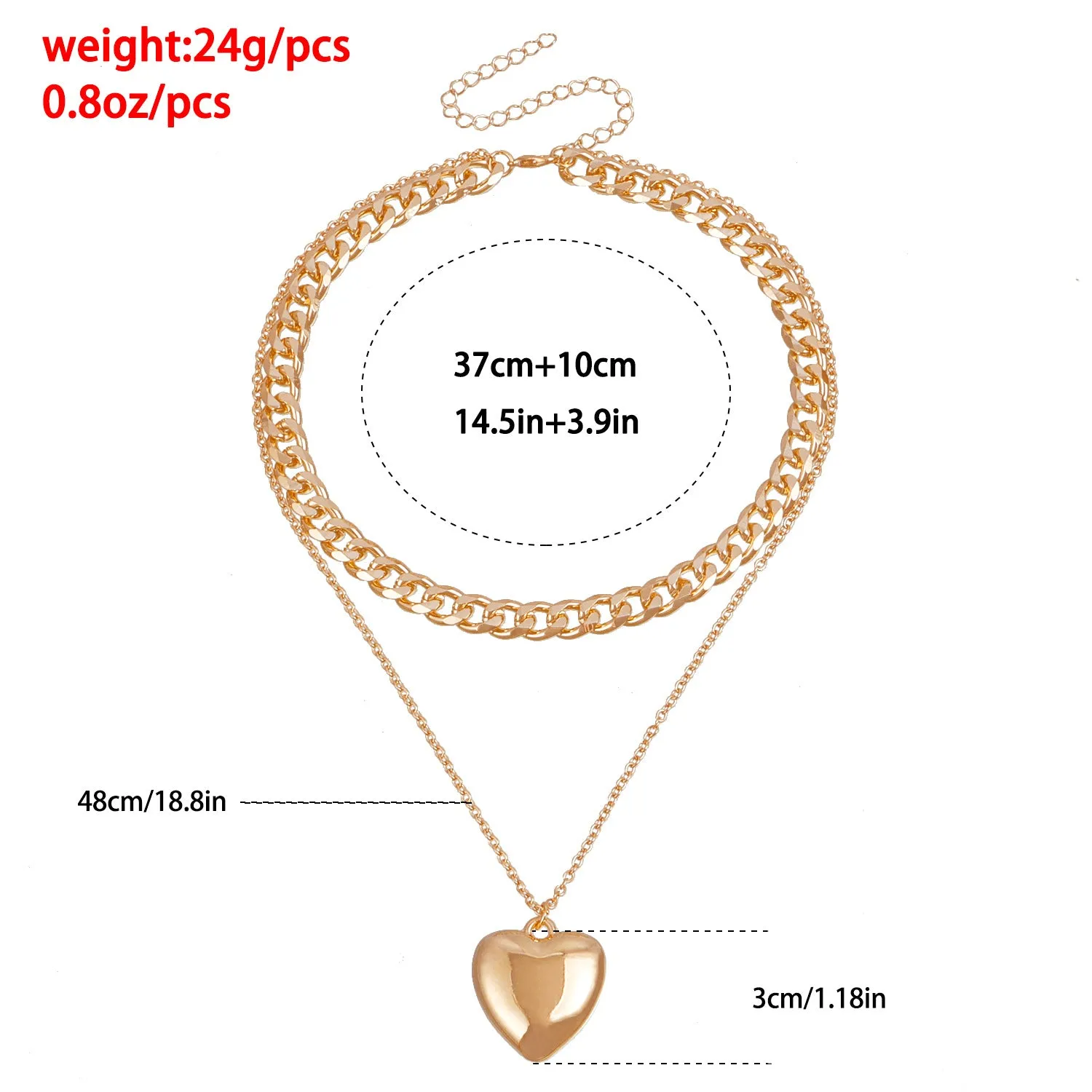 Women's Double-Layer Metal Chain Necklace